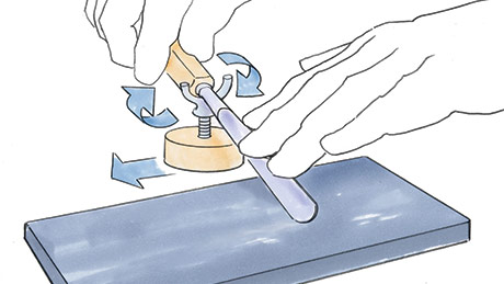 sharpening guide for carving gouges